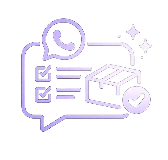 Icono de pedido recibido por WhatsApp